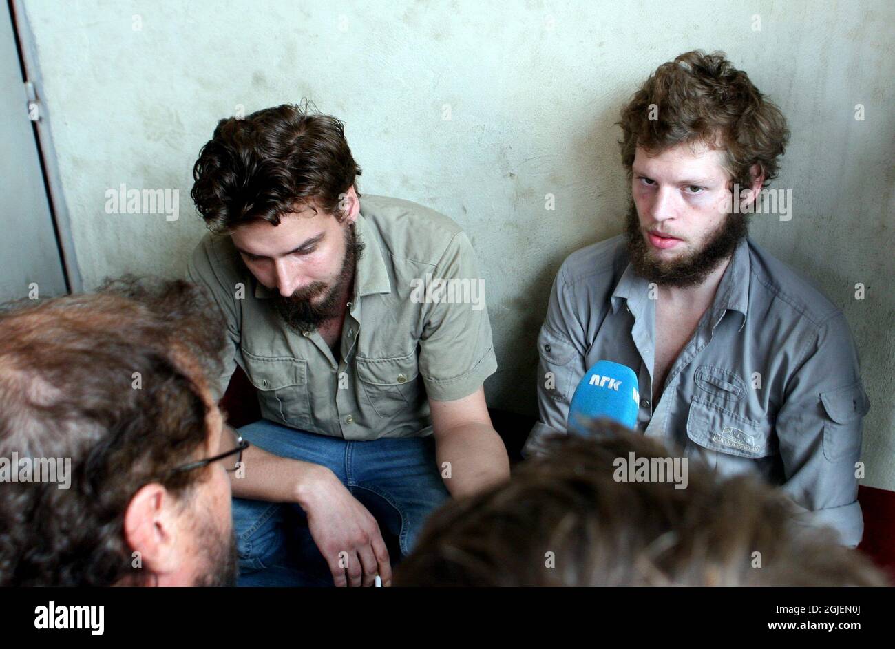Norwegian Tjostolv Moland and Joshua French who are on trial for murder in Kisangani, Congo have been sentenced to death. Stock Photo