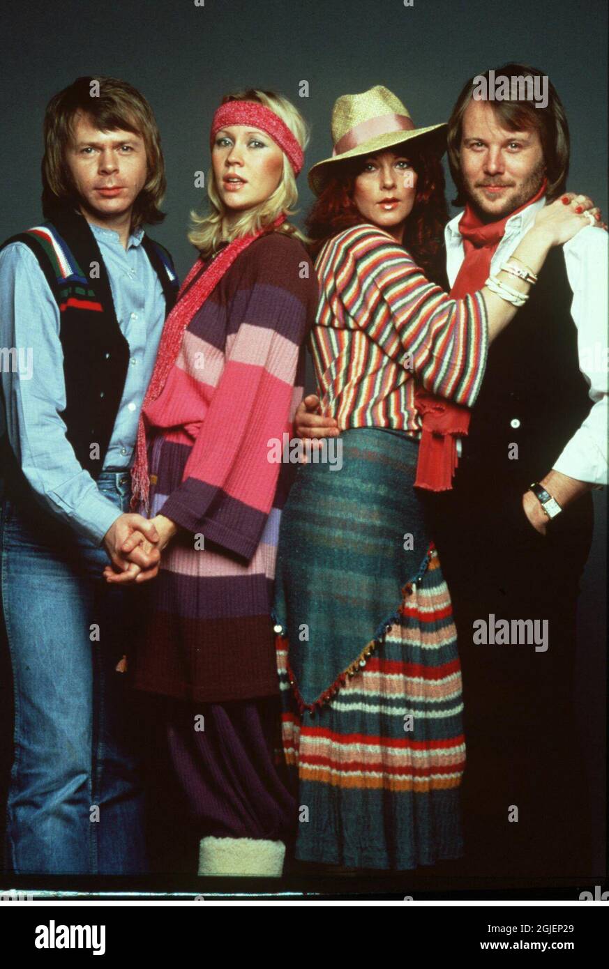 Swedish pop group Abba, from left Bjorn Ulvaes, Faltskog, Anni