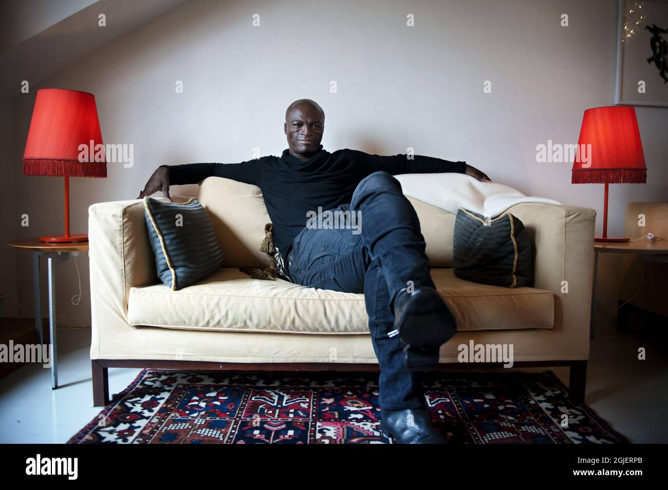 English soul and R&B singer-songwriter Seal visiting Stockholm. Stock Photo