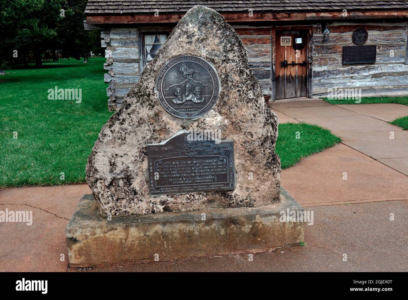 USA, Nebraska, Gothenburg. Pony Express Station in Ehemen Park and