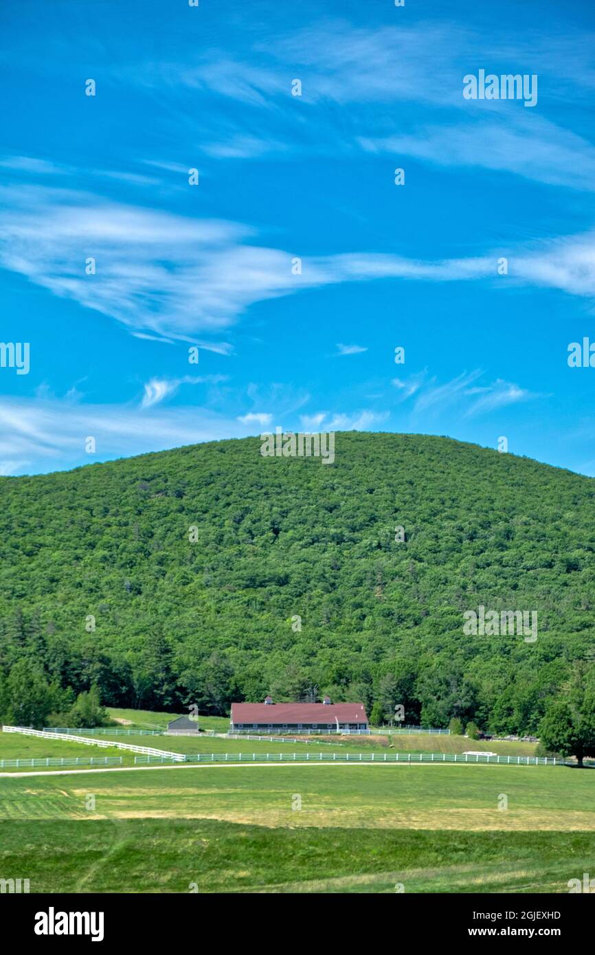 The horse stable and The Meadows, Moultonborough, New Hampshire, USA Stock Photo Alamy