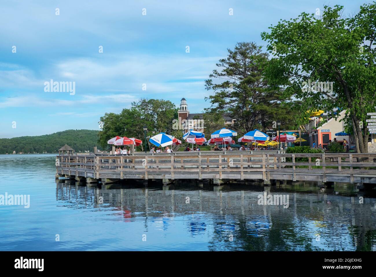 Town Dock, Lake Winnipesaukee, Meredith, New Hampshire, USA Stock Photo