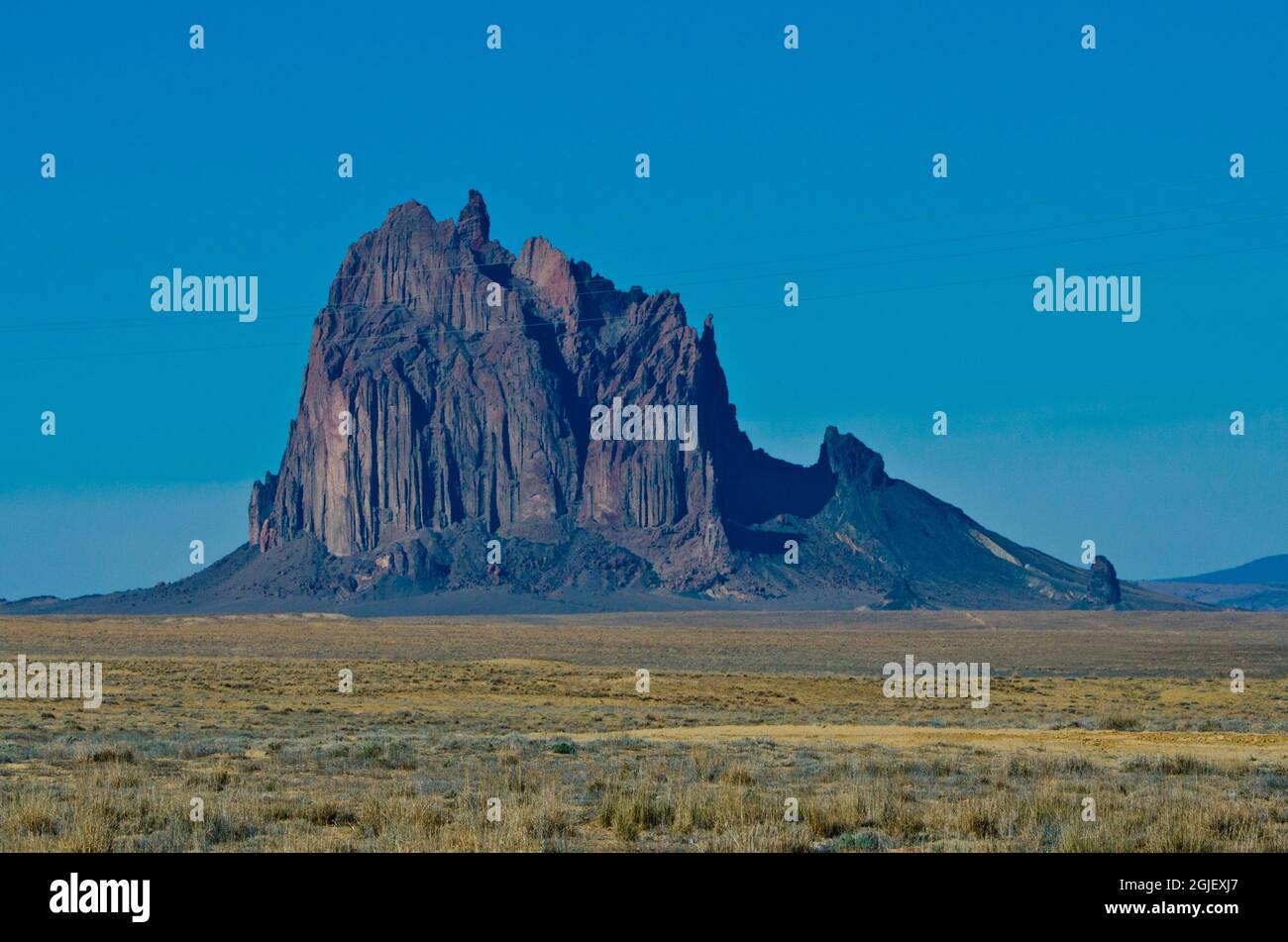 USA, New Mexico. Navajo Nation Lands, Shiprock Peak Stock Photo Alamy
