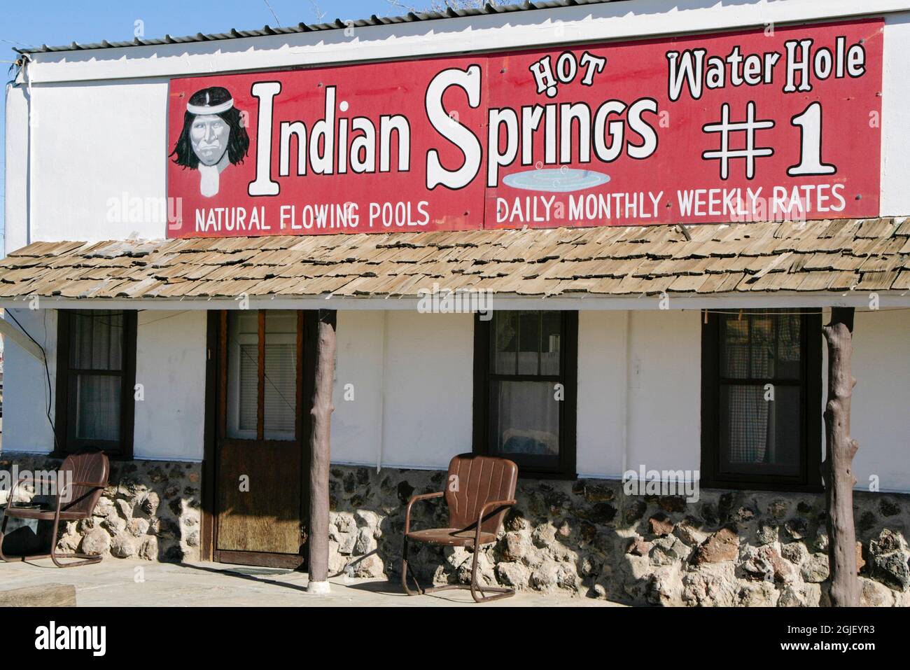 Truth or Consequences, New Mexico, USA. Indian Hot Springs Stock Photo