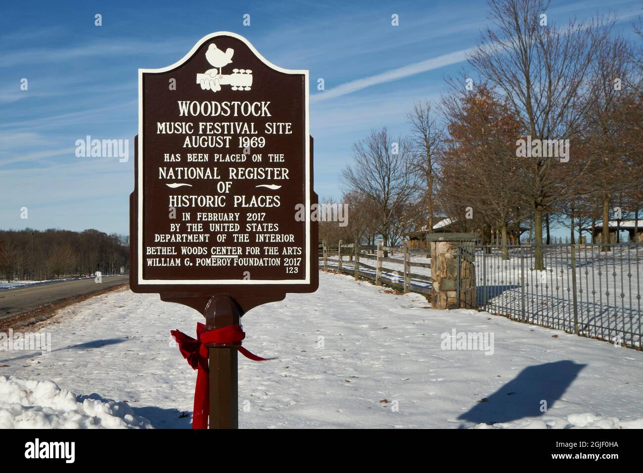USA, Bethel, New York, Woodstock Museum. The Woodstock music festival