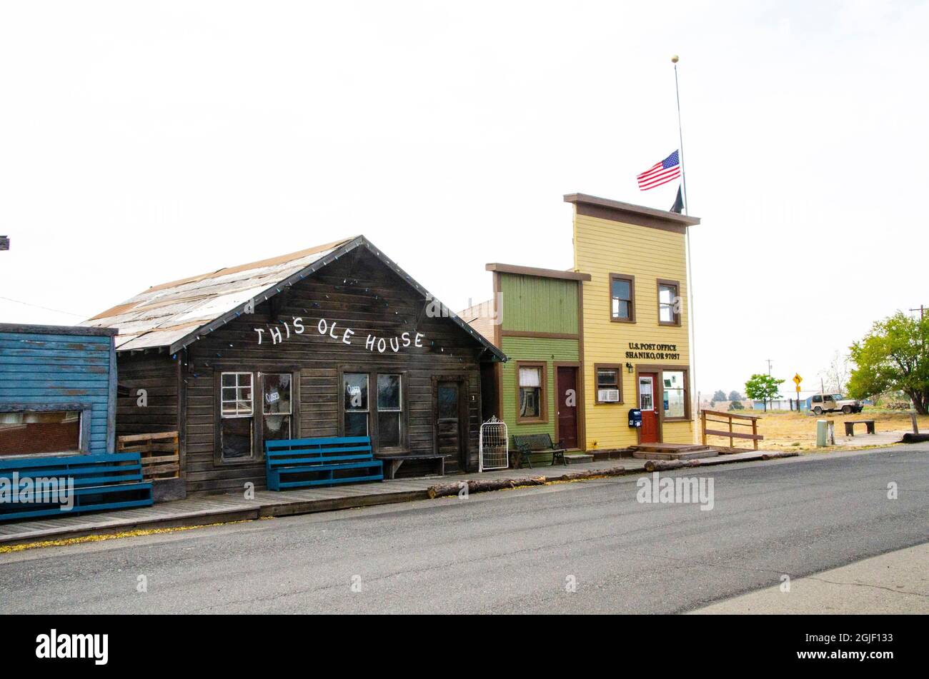USA, Shaniko, Oregon, Historic Main Street Post Office Stock Photo Alamy