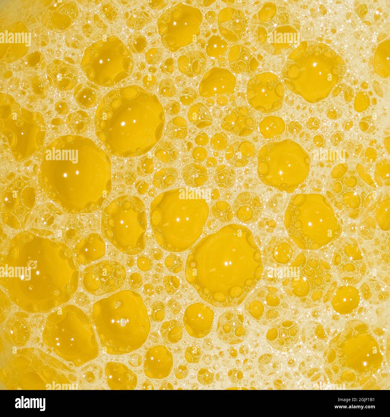 High color urine with bubbles. Foamy urine. Closeup view. Top view Stock  Photo - Alamy