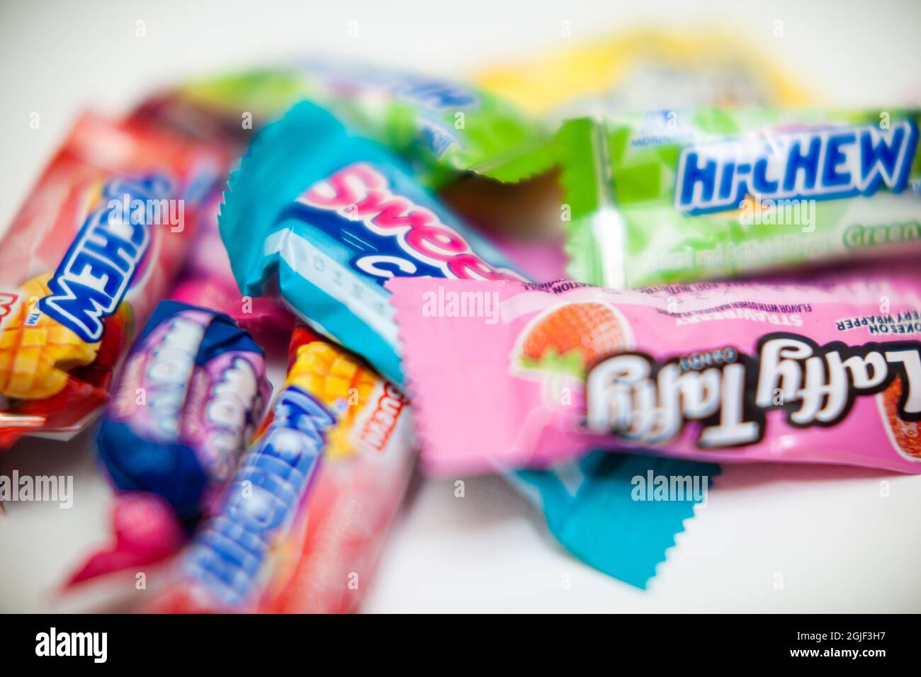A selection toothrotting, fillingpulling taffy candies on Sunday