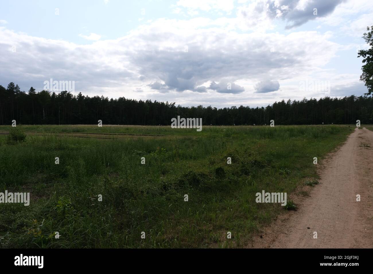 Treblinka, Poland - July 22, 2021: Labor camp Treblinka. Memorial site. Summer cloudy day Stock Photo