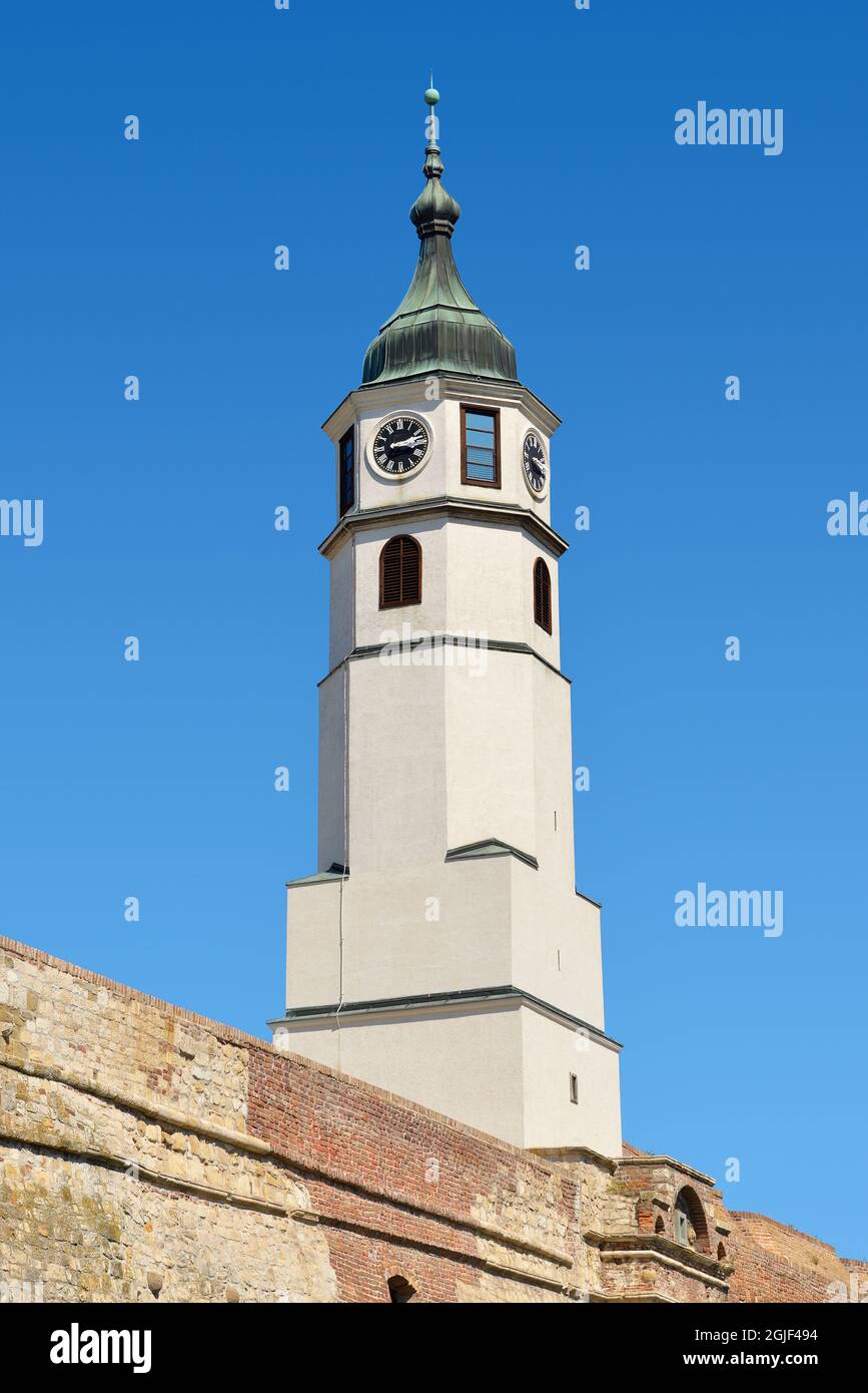 The Sahat Tower, Belgrade Fortress, Kalemegdan, Belgrade, Serbia Stock Photo