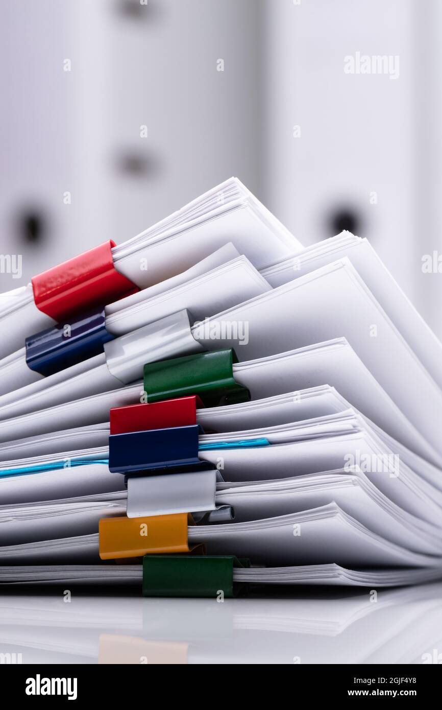 Accounting Tax Files At Clerk Office. Financial Contracts And