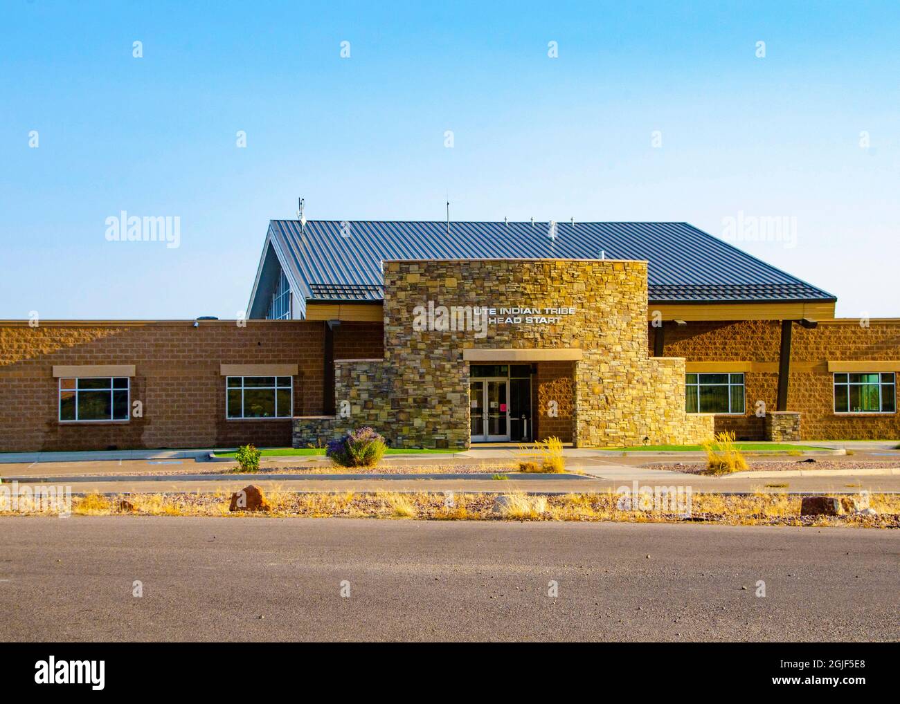 USA, Utah, Ballard, Ute Indian tribe Headstart building Stock Photo Alamy