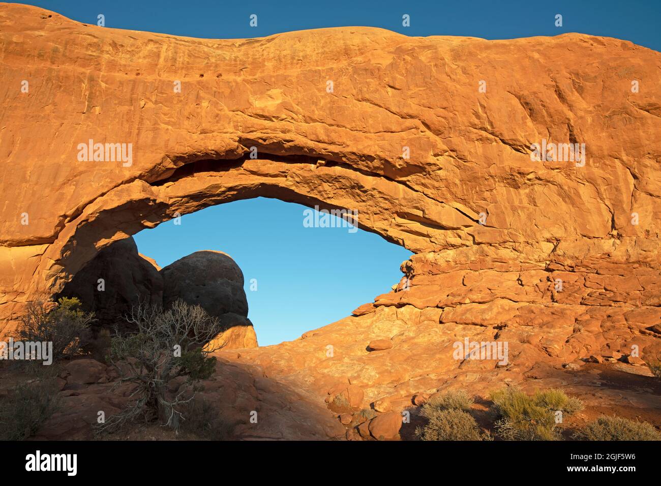 North Window Arch, Arches National Park, Moab, Utah, USA Stock Photo