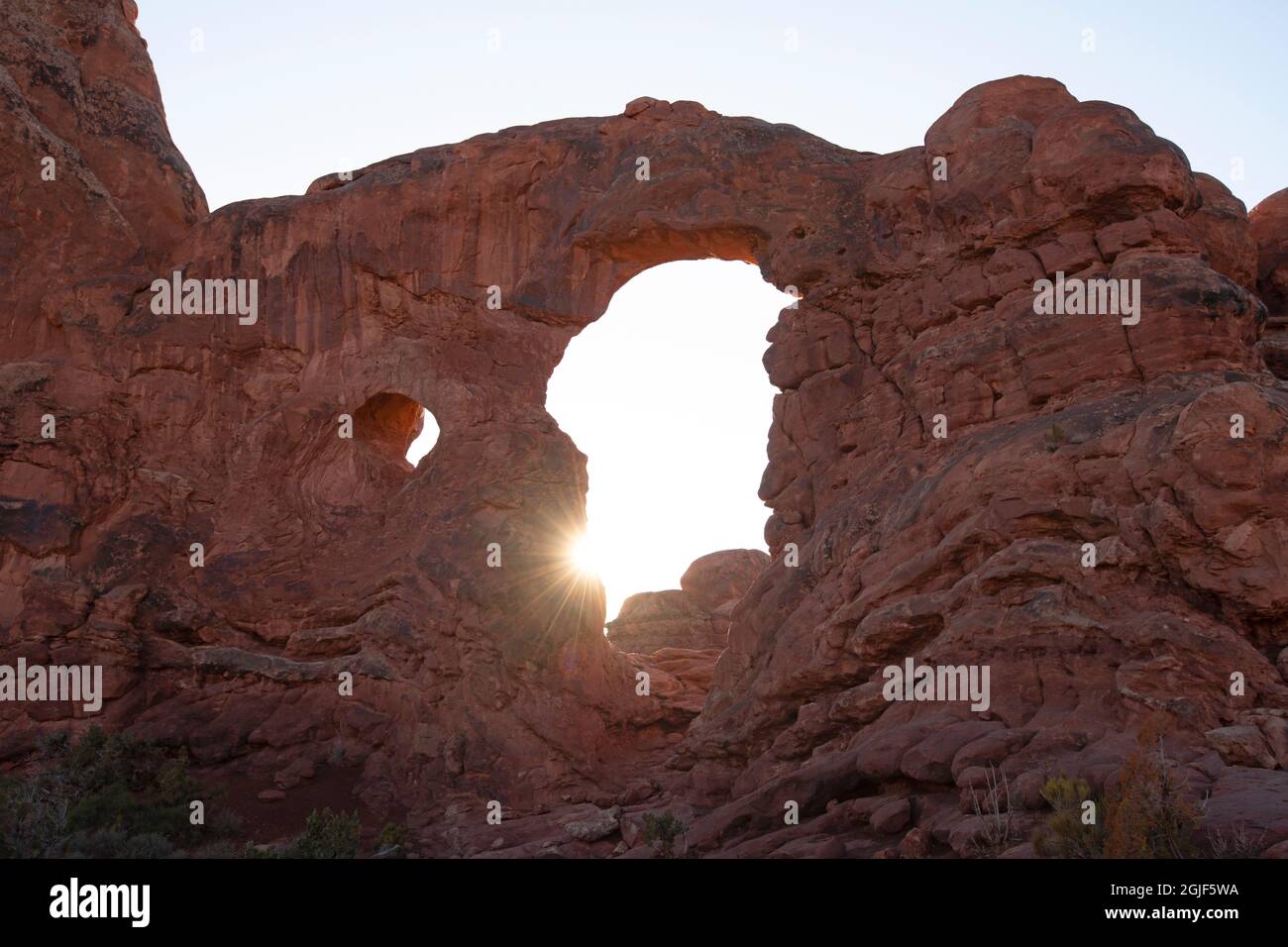 Turret Arch, Arches National Park, Moab, Utah, USA Stock Photo
