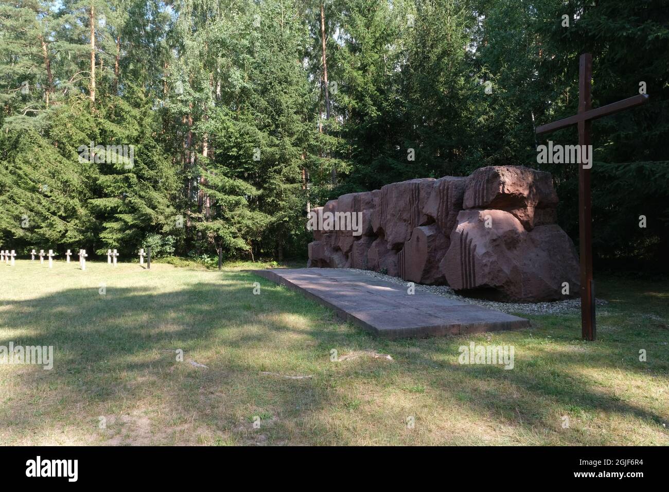 Treblinka, Poland - July 22, 2021: Execution camp Treblinka. Memorial site. Summer cloudy day Stock Photo