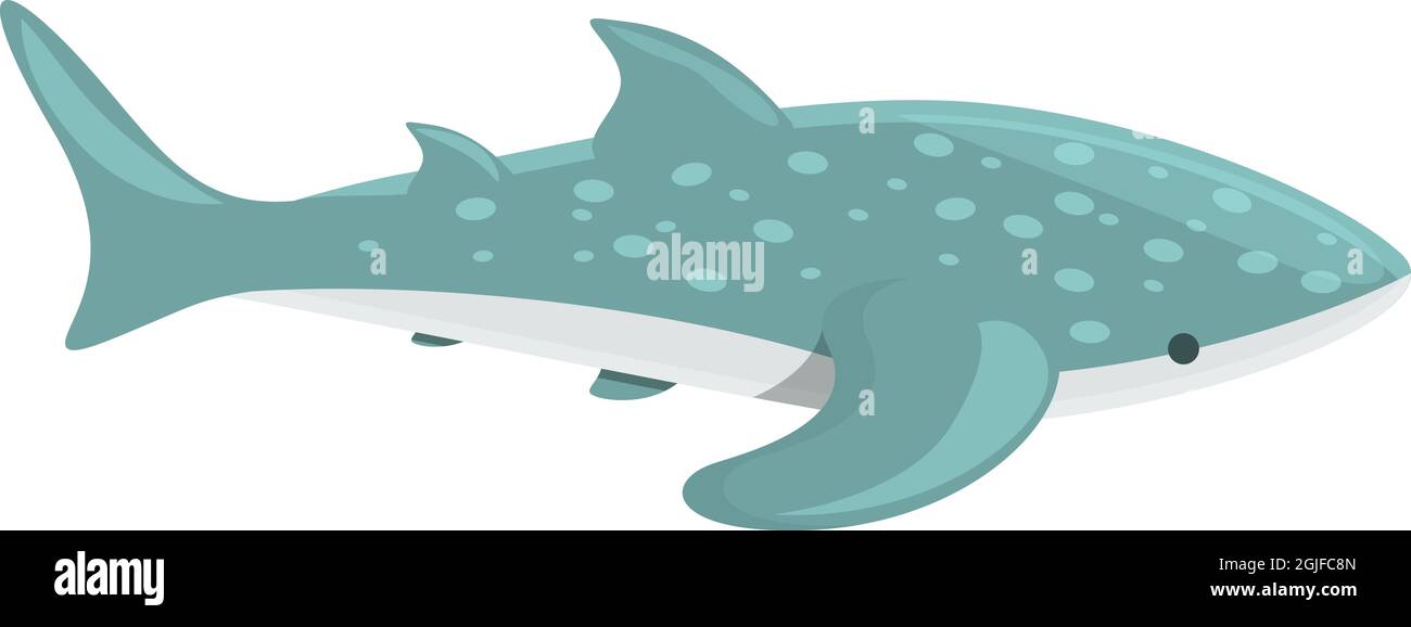 Largest whale shark icon cartoon vector. Sea fish. Reef species Stock Vector