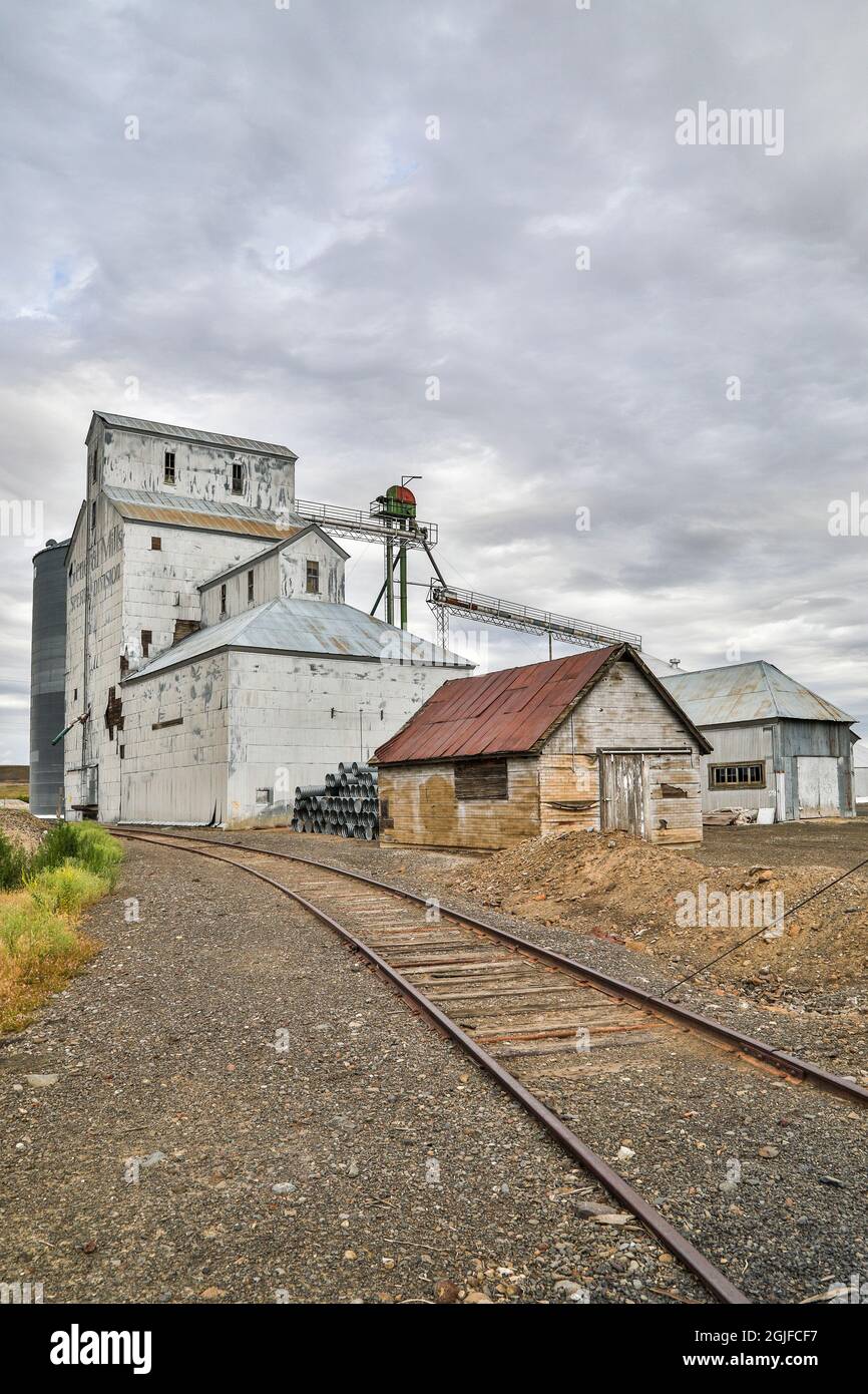 USA, Washington State, Palouse. Old buildings in Endicott Stock Photo