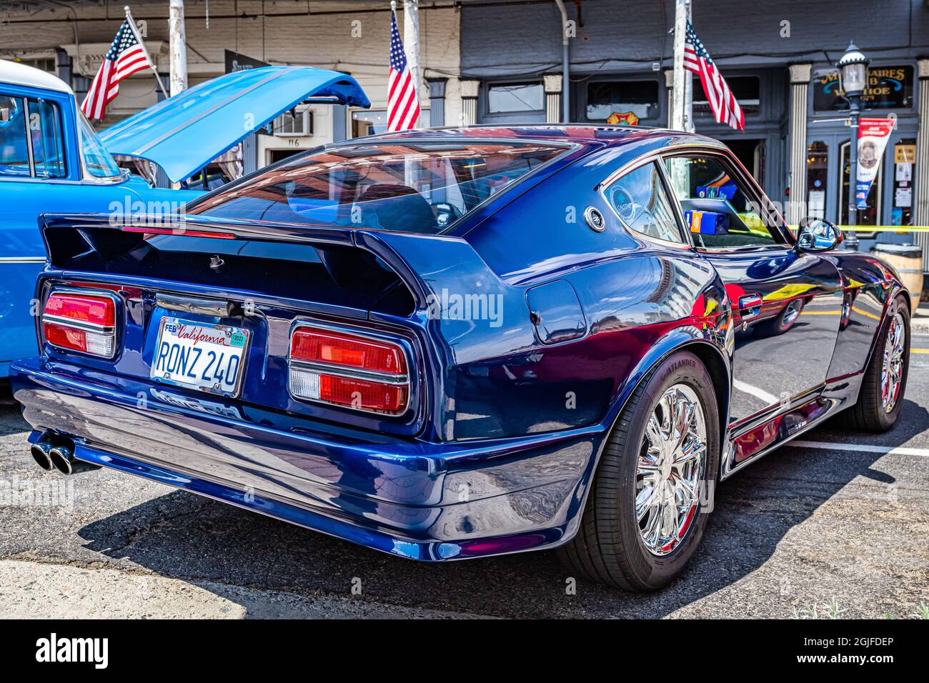Virginia City, NV - July 30, 2021: 1973 Datsun 240Z coupe at a local car show. Stock Photo