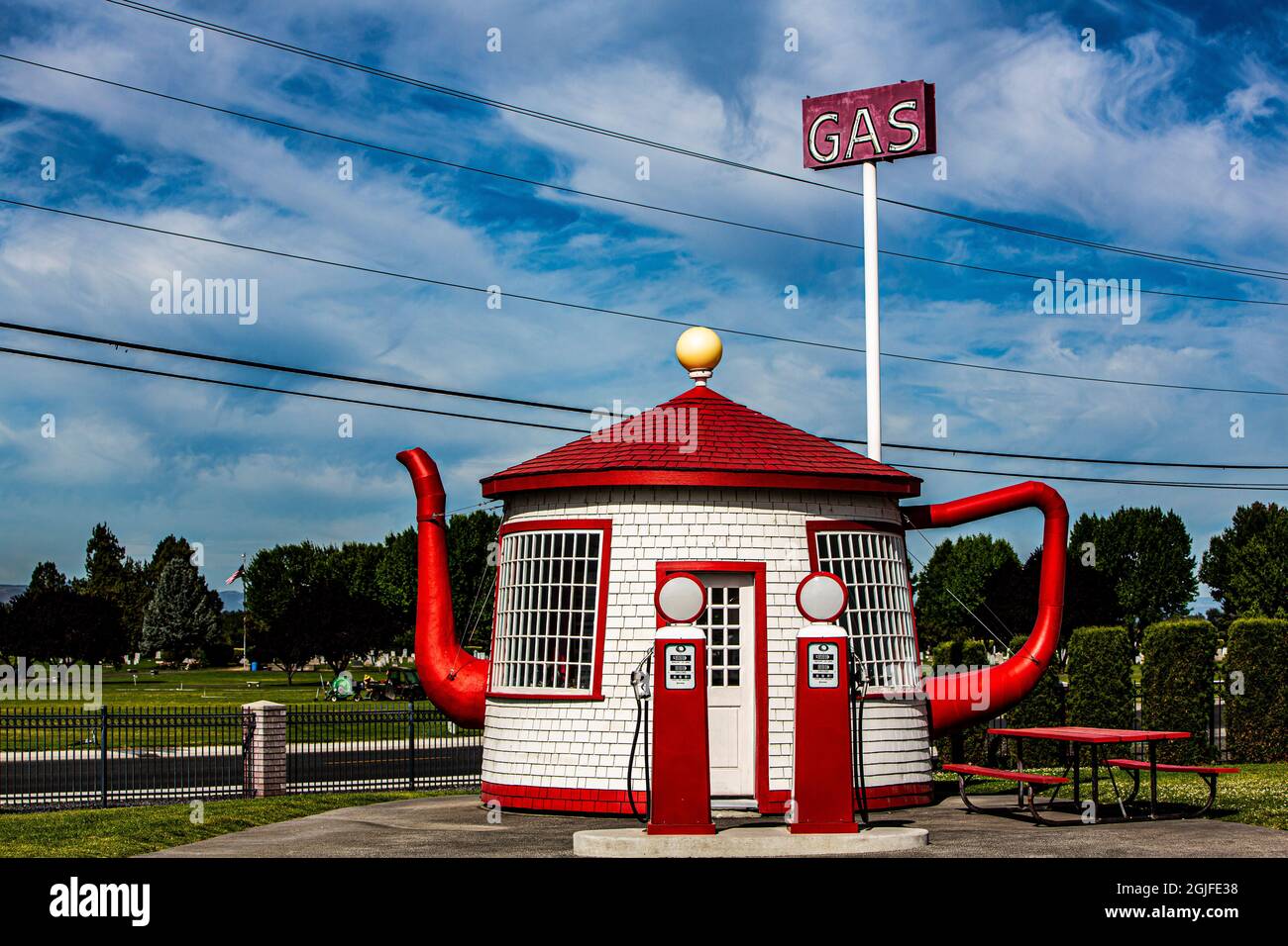 Zillah, Washington State, USA, Teapot Dome Service Station Stock Photo