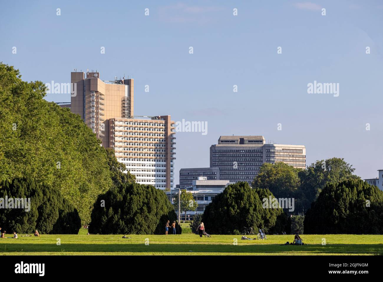 Skyscraper nominating urban skyline in Cologne, Germany Stock Photo - Alamy