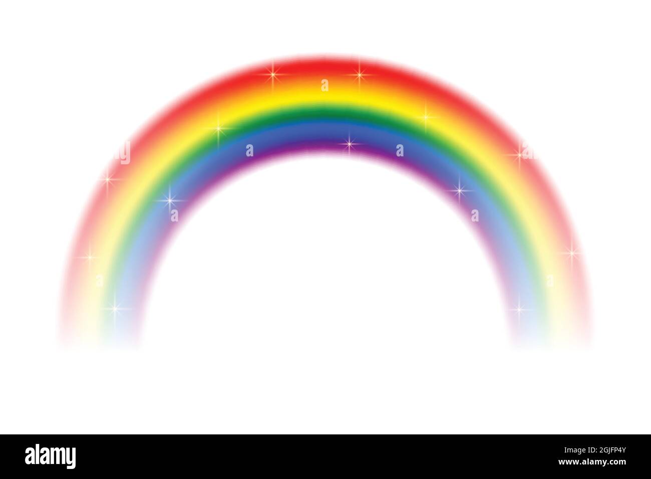Vector realistic Rainbow isolated on white background. Stock Vector