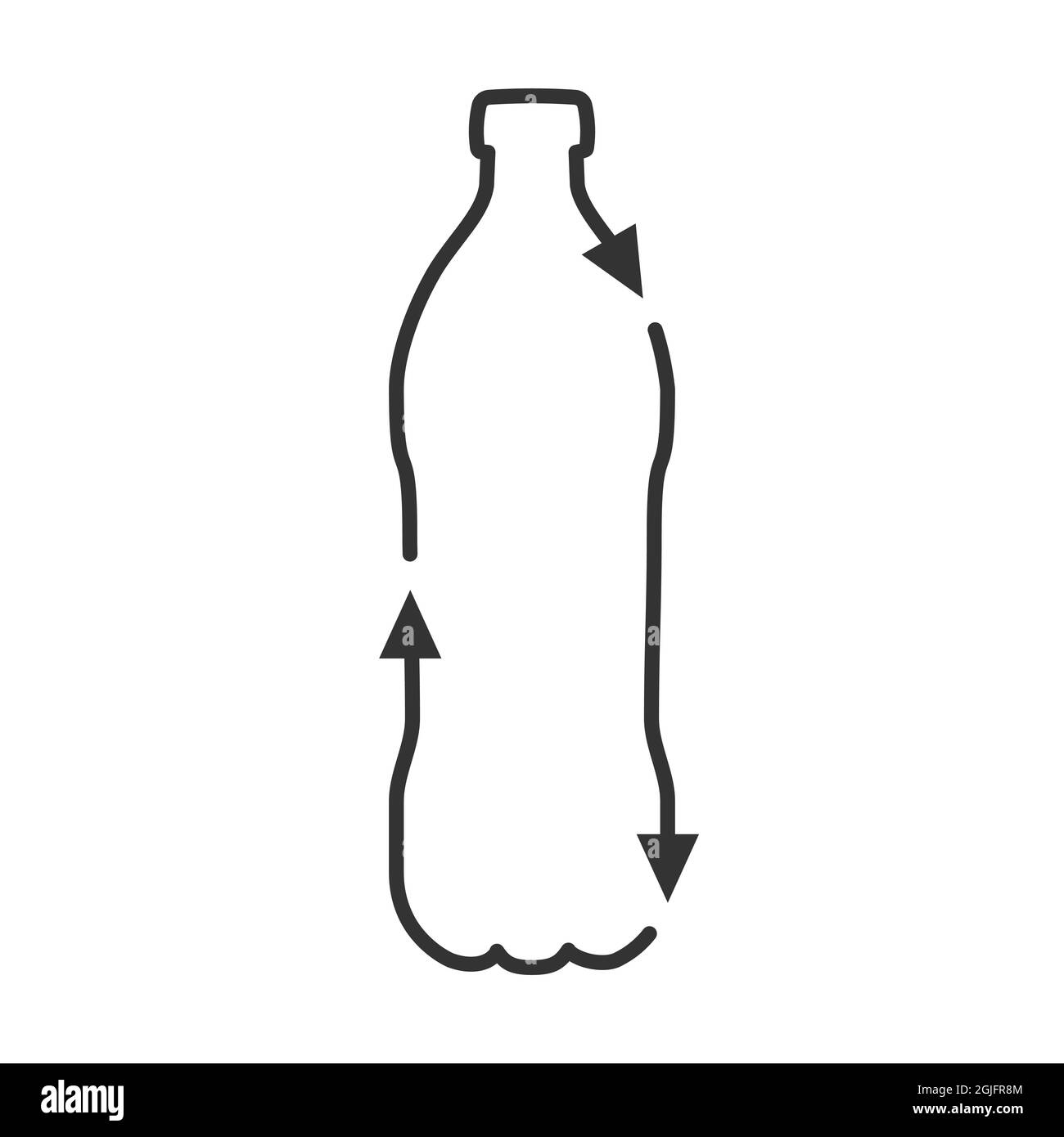 Recycle plastic bottle vector line icon. Logo isolated on white ...
