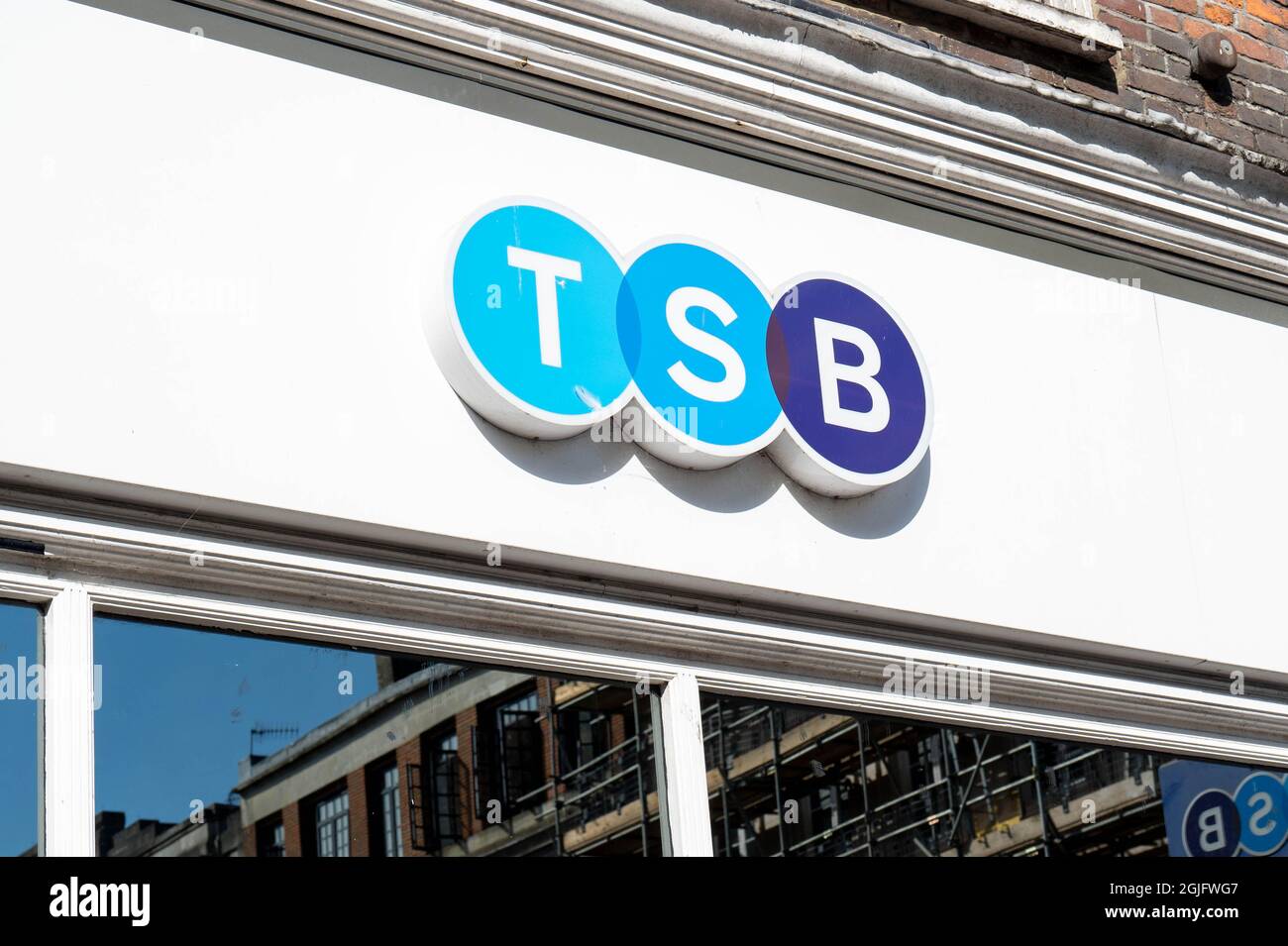 TSB branch logo Norwich Norfolk Stock Photo