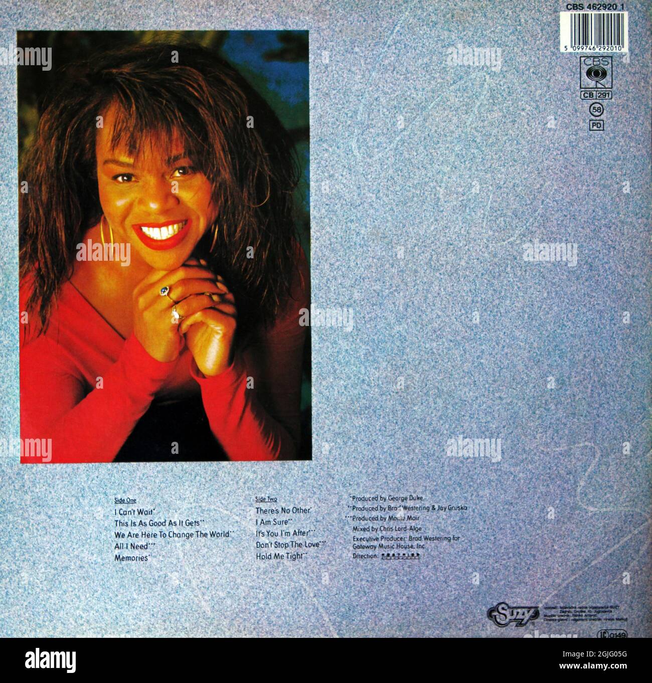 Deniece Williams: 1988. LP back cover : As Good As It Gets Stock Photo