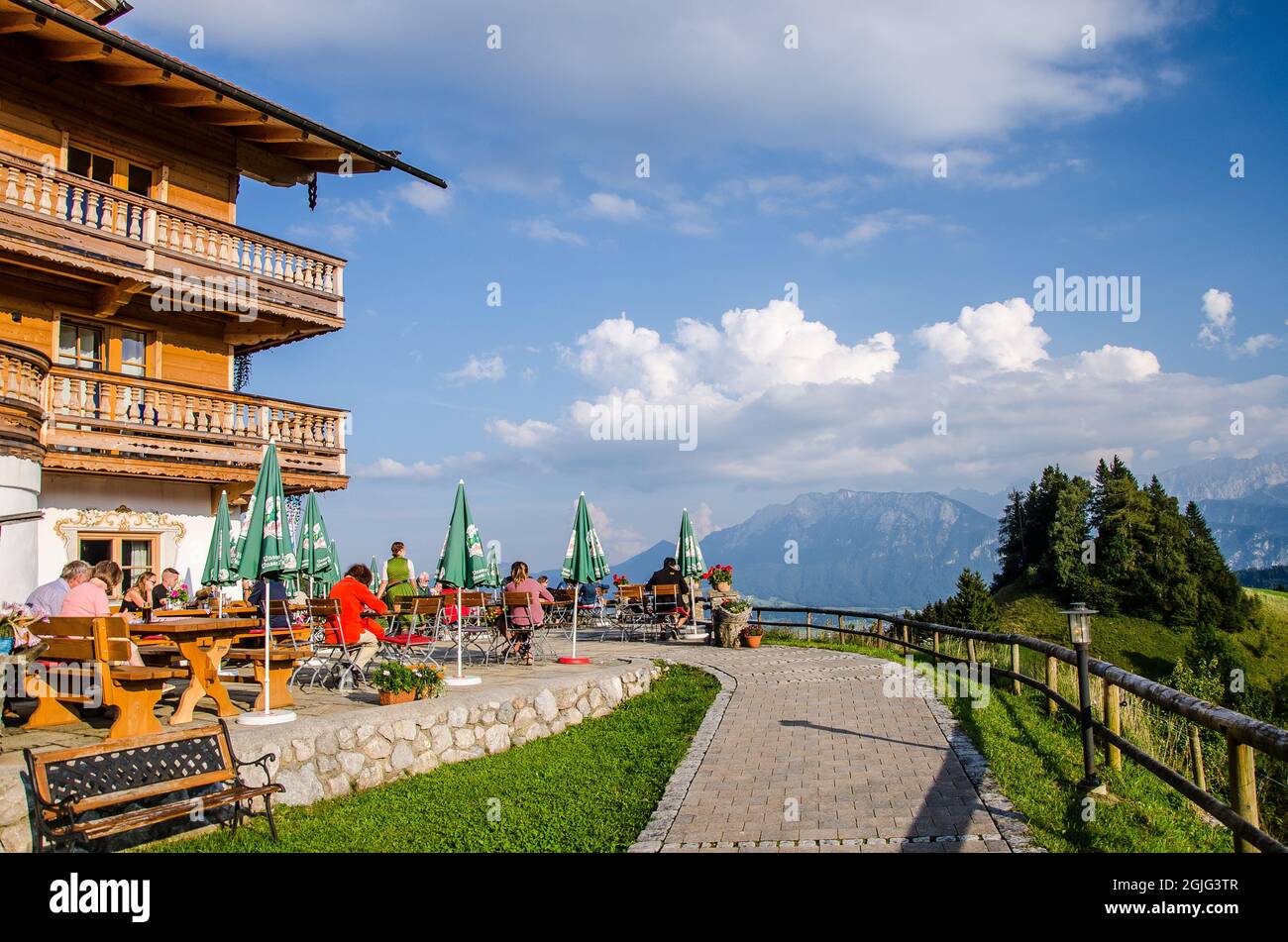 Gasthaus Bichler See with the wonderful view to the Kaiser mountain