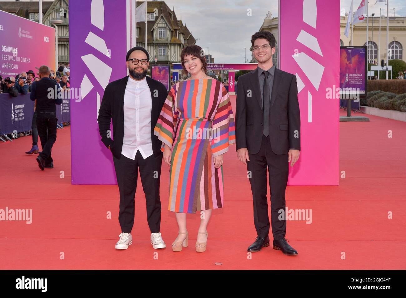 Deauville France 09th Sep 21 B Ruben Mandoza Alana Waksman Marshall Granger Attending The Screening Of L Amour C Est Mieux Que La Vie During The 47th Deauville American Film Festival In
