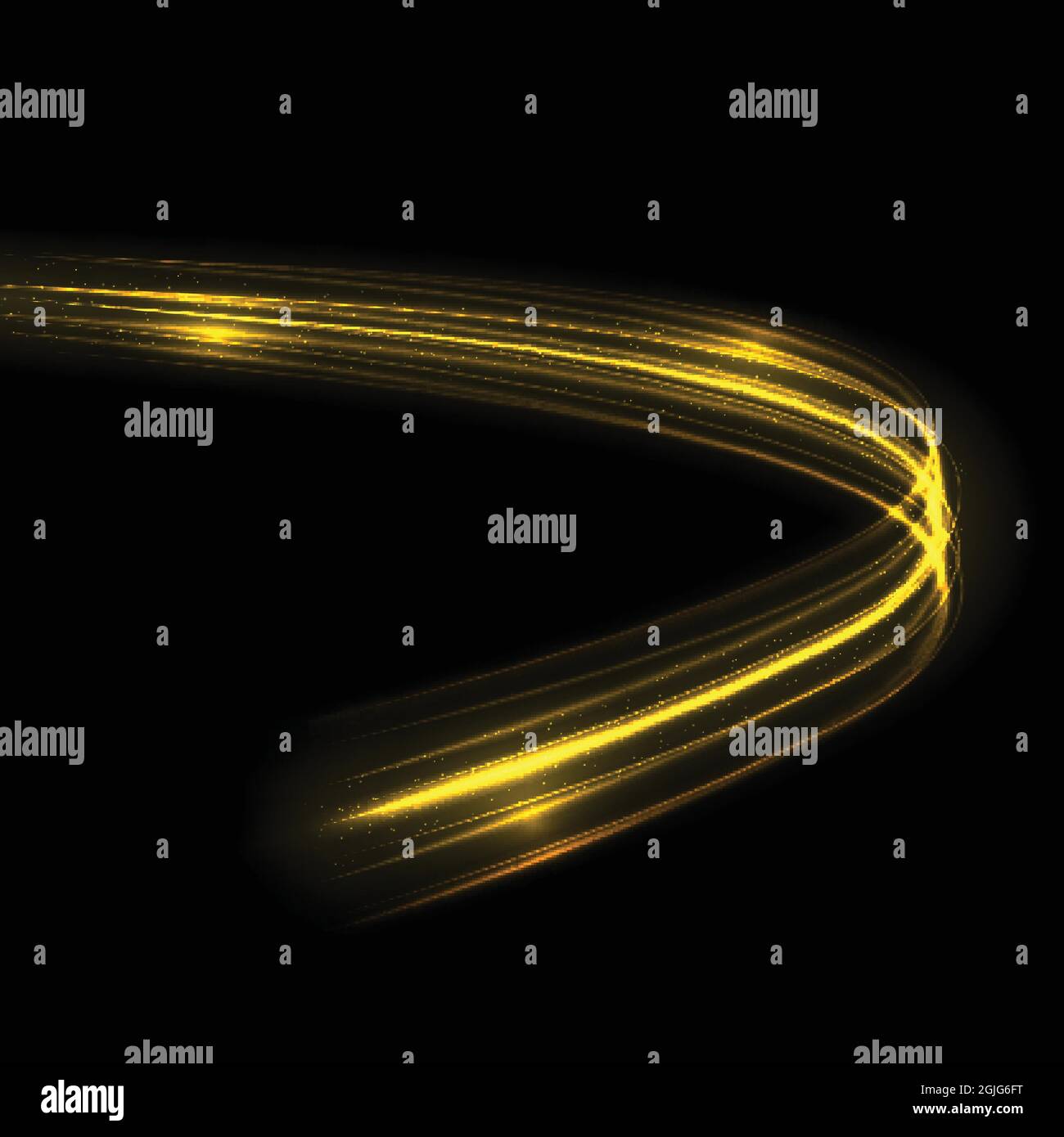 Glow light trail effect. Glowing flash trace isolated with magic dust ...