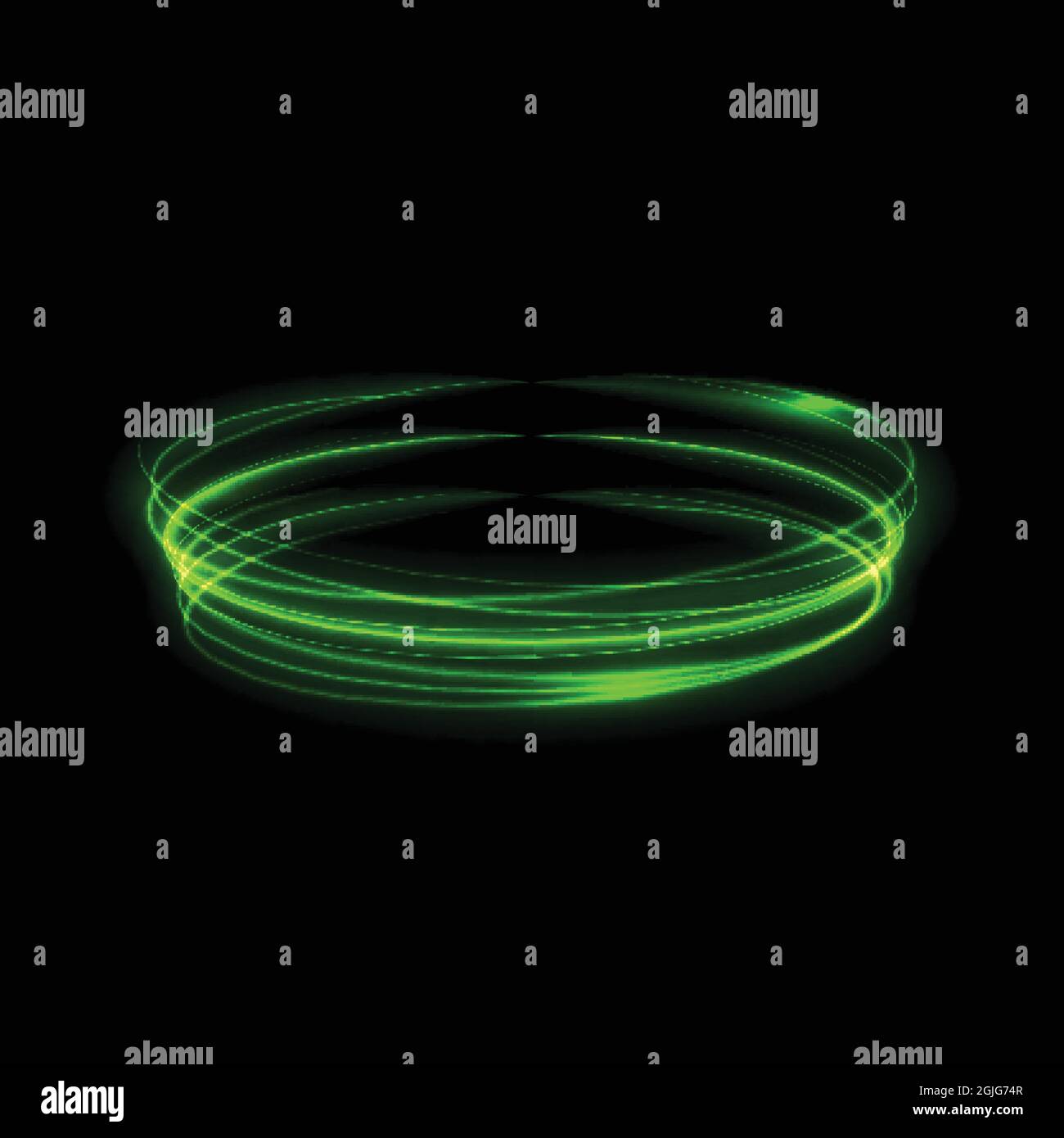 Green circle glow light effect stars bursts with sparkles isolated with ...