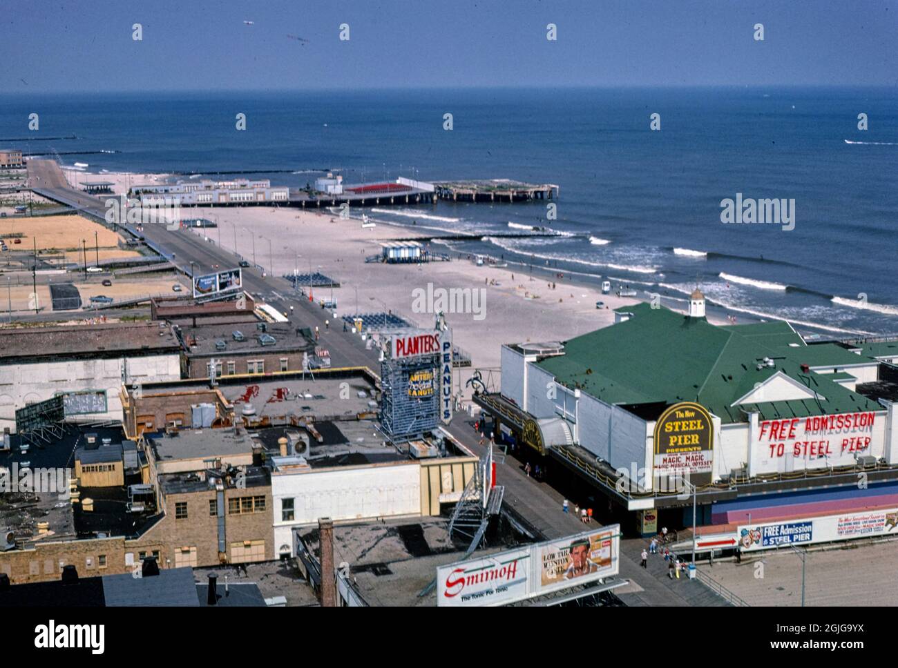Steel and Garden Piers, Atlantic City, New Jersey, 1978 Stock Photo