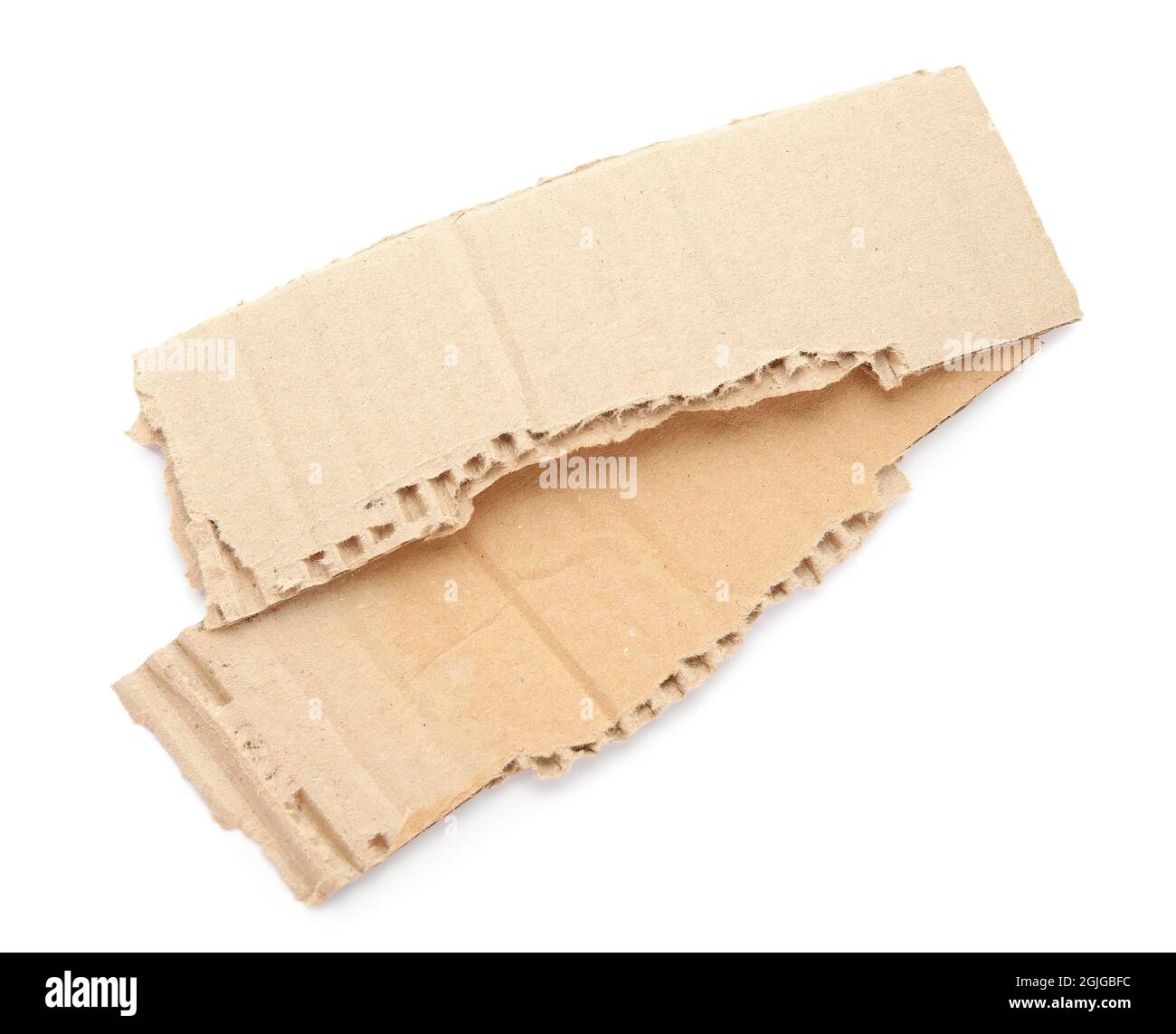Pieces of cardboard on white background Stock Photo - Alamy