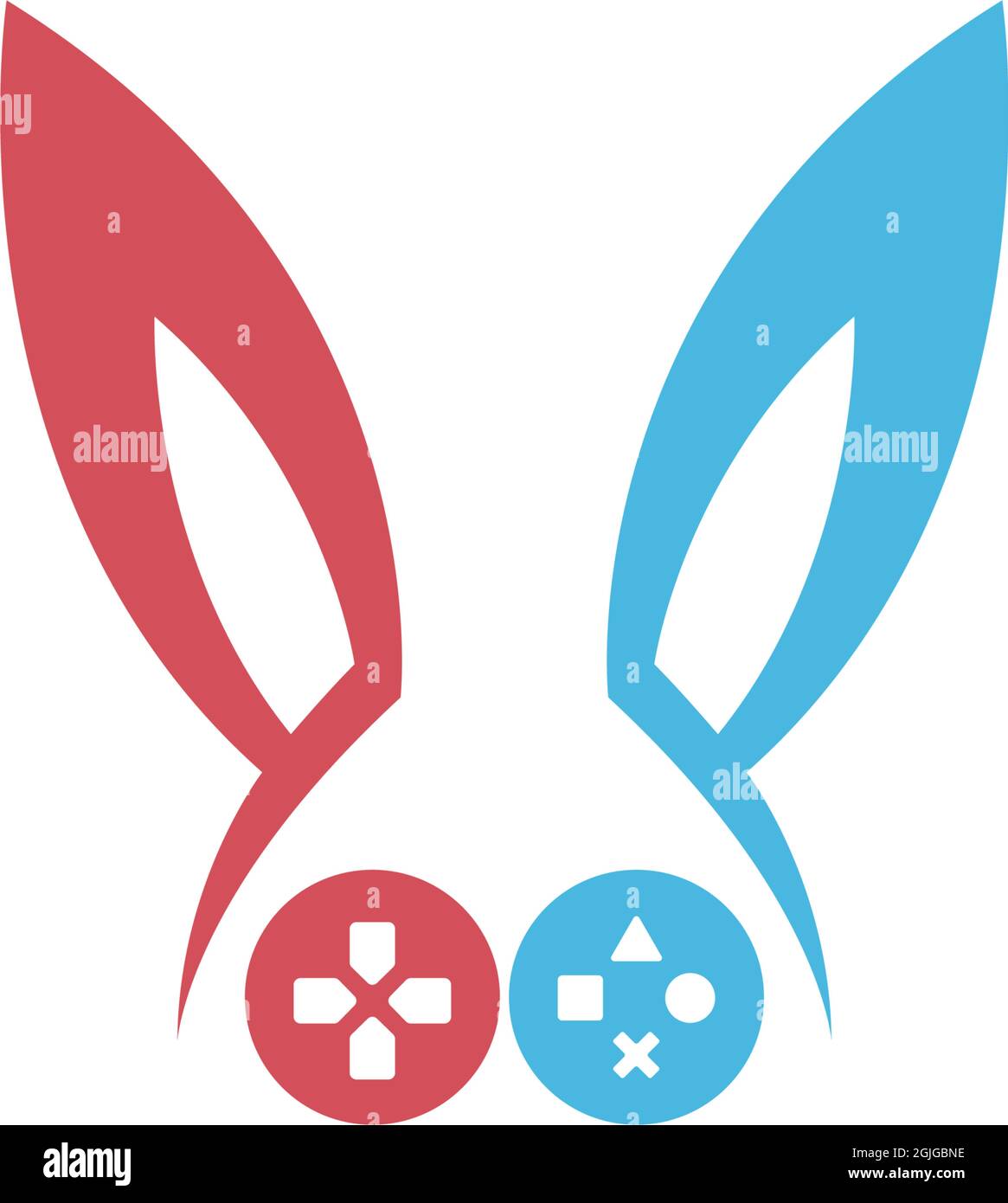 Rabbit logo icon design vector template illustration Stock Vector