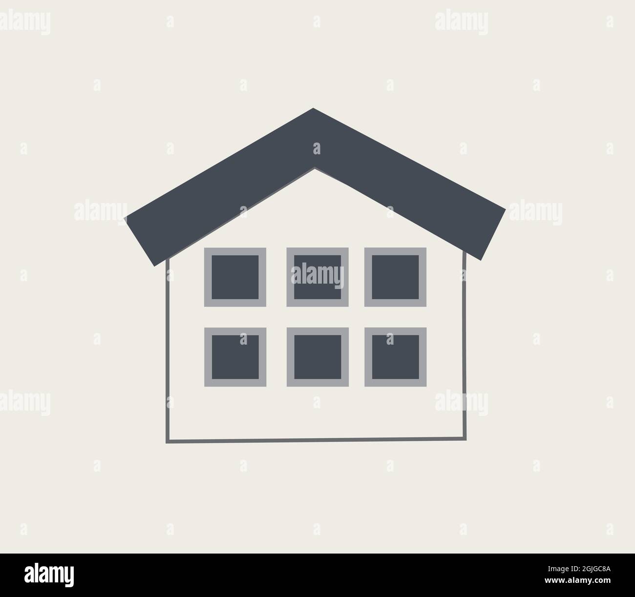 Isolated Building Flat Design Icon. Vector Illustration. Stock Vector