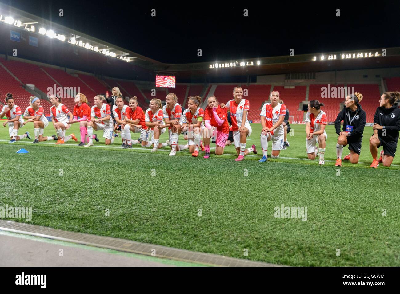 Prague, Czech Republic. 09th Sep, 2021. Kristyna Ruzickova (8 Slavia Prague)  during the Uefa Women's Champions League match between Slavia Prague and  Arsenal at Sinobo Stadium, Czech Republic. Credit: SPP Sport Press