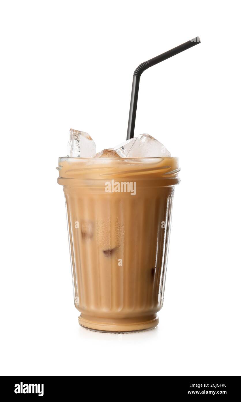 https://c8.alamy.com/comp/2GJGFR0/glass-of-iced-coffee-with-milk-on-white-background-2GJGFR0.jpg