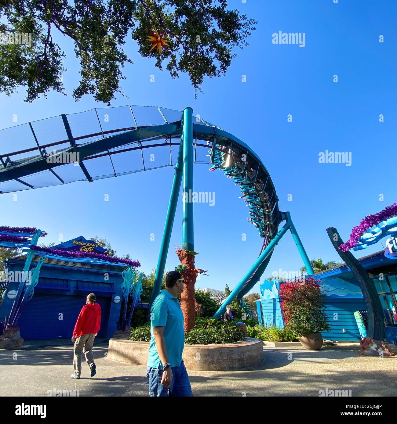 Roller coaster seaworld hi-res stock photography and images - Alamy