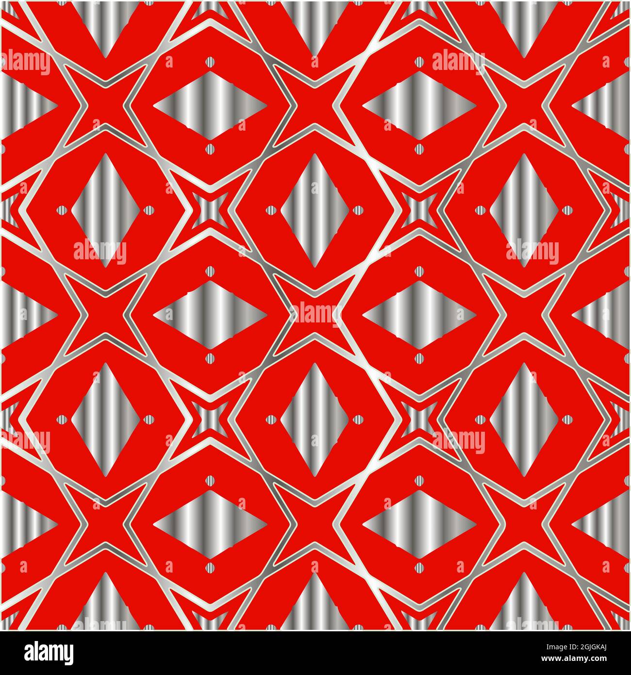 red pattern on a metal background. pattern for fabric, wallpaper ...