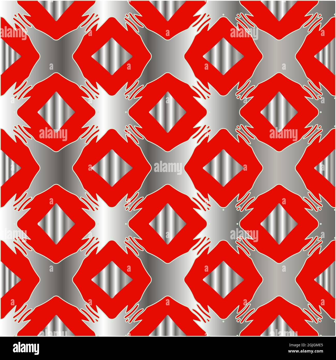 red pattern on a metal background. pattern for fabric, wallpaper ...