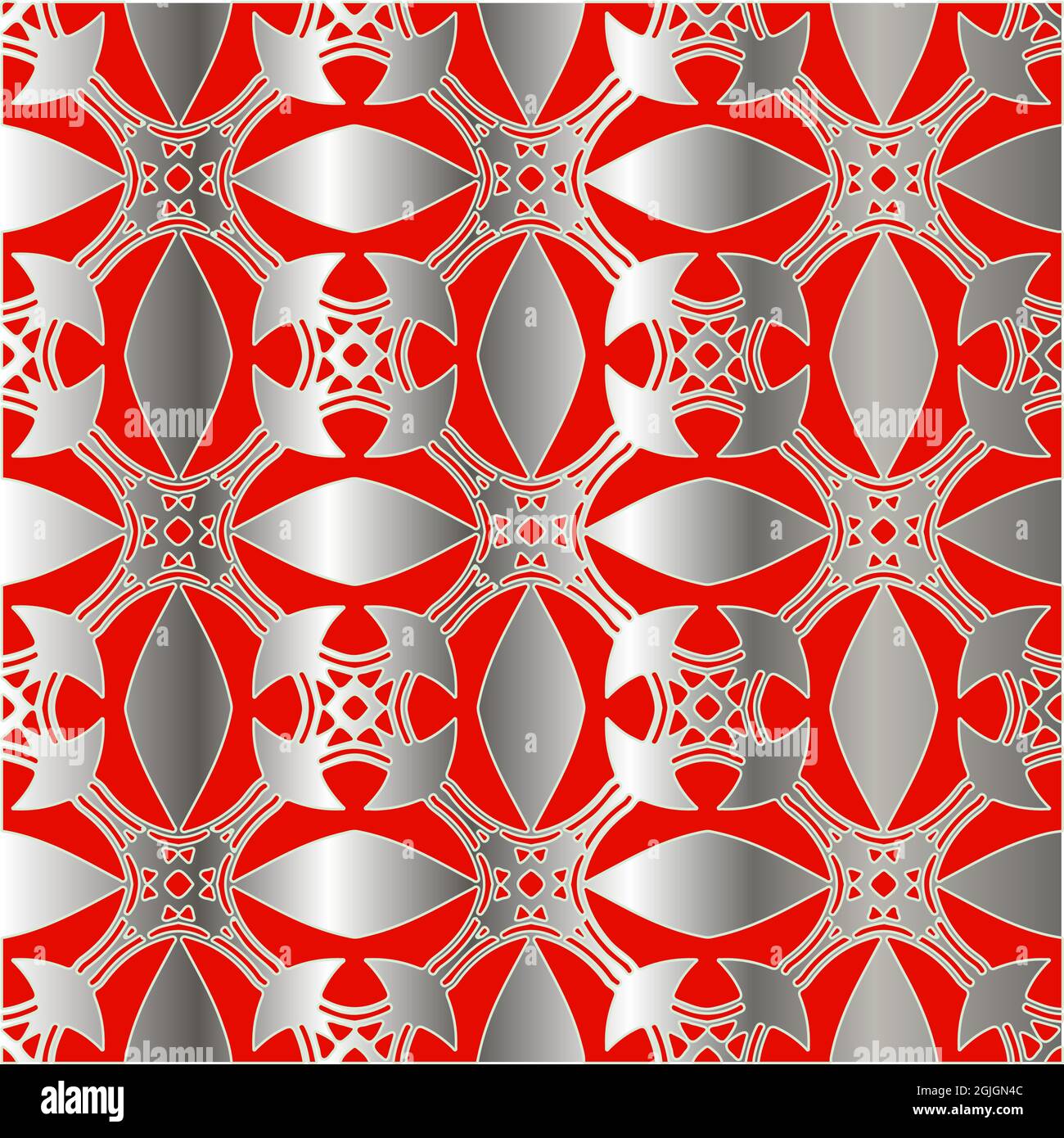 red pattern on a metal background. pattern for fabric, wallpaper ...