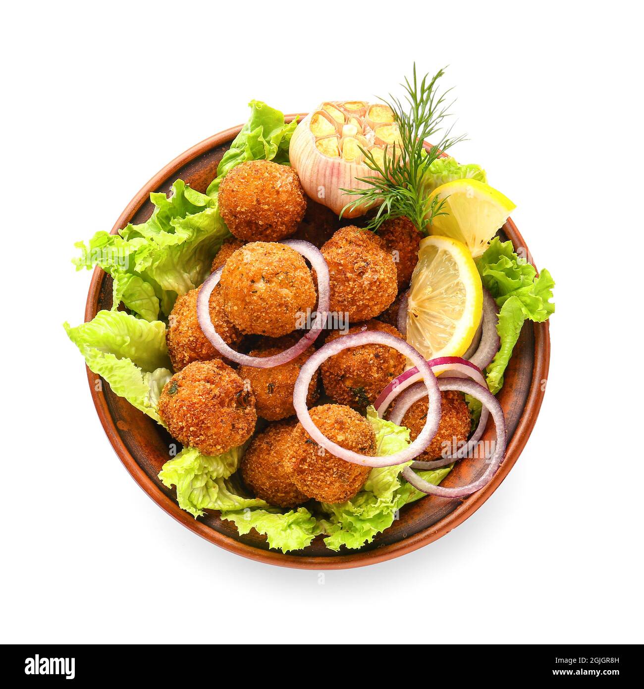 Cod Cutlets Fishcake Top View Isolated High Resolution Stock Photography and Images ...