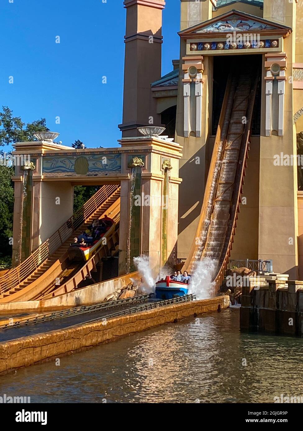 Orlando, FL USA - December 25, 2019: The Journey to Atlantis Roller ...