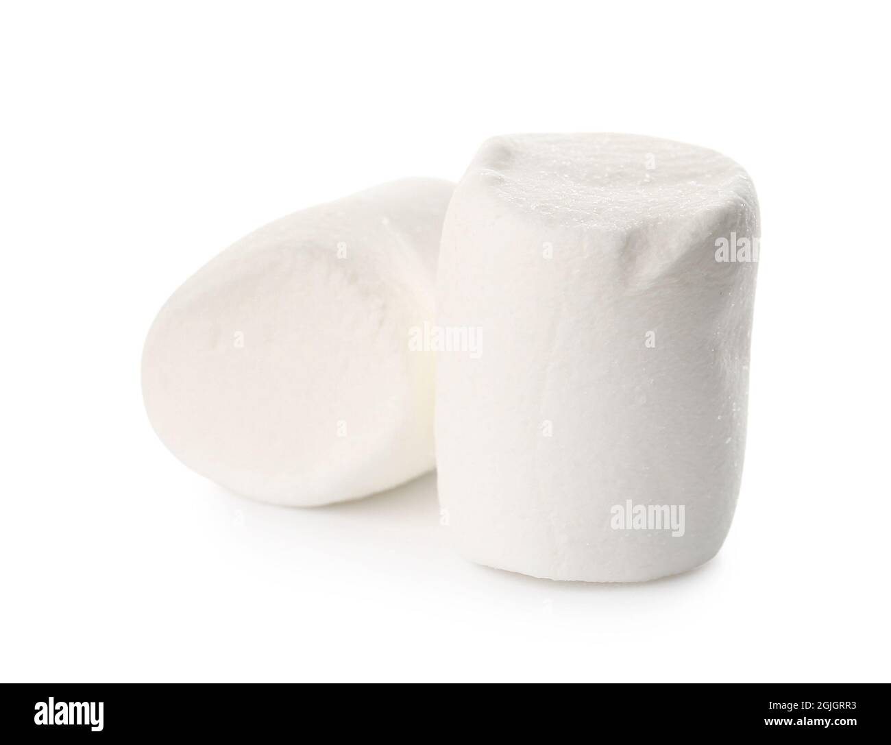 Tasty marshmallows on white background Stock Photo - Alamy