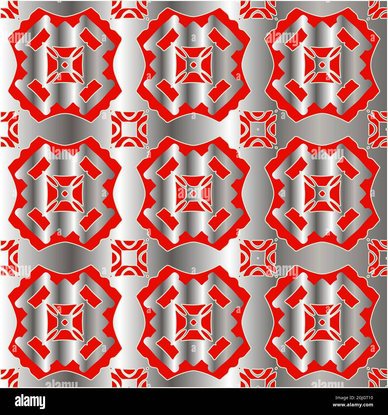 red pattern on a metal background. pattern for fabric, wallpaper ...