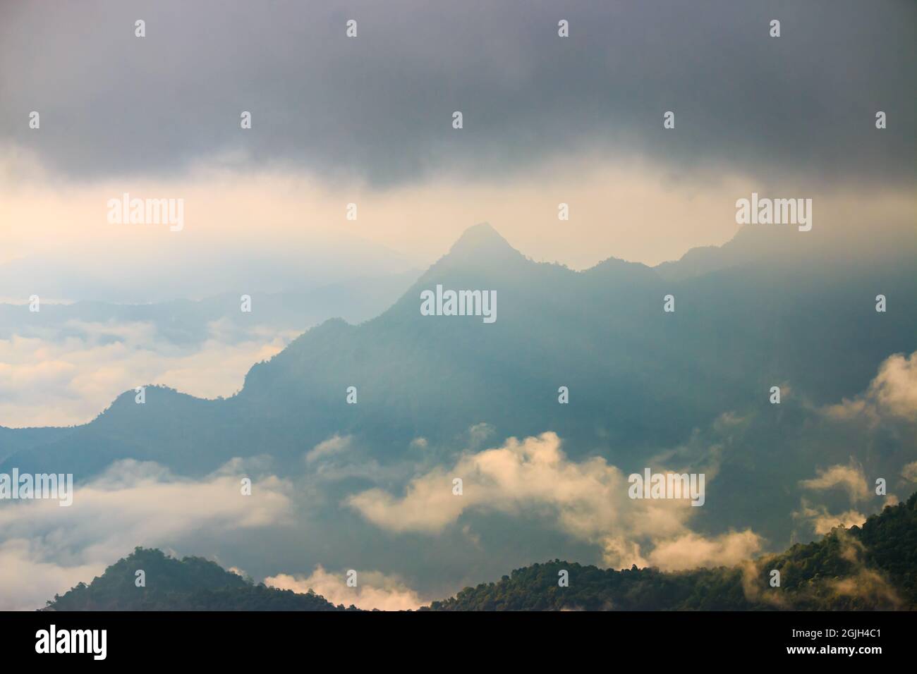 Morning sun and fog hi-res stock photography and images - Alamy
