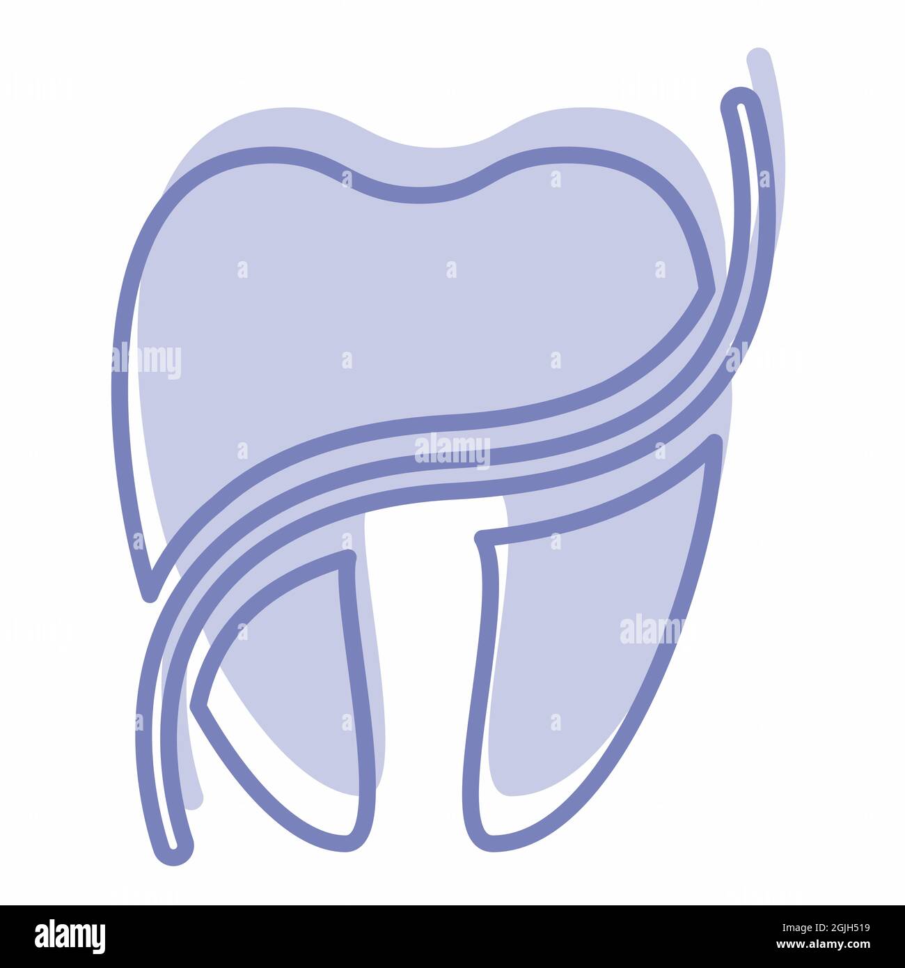 Icon Vector of Dental Floss - Two Tone Style - Simple illustration ...