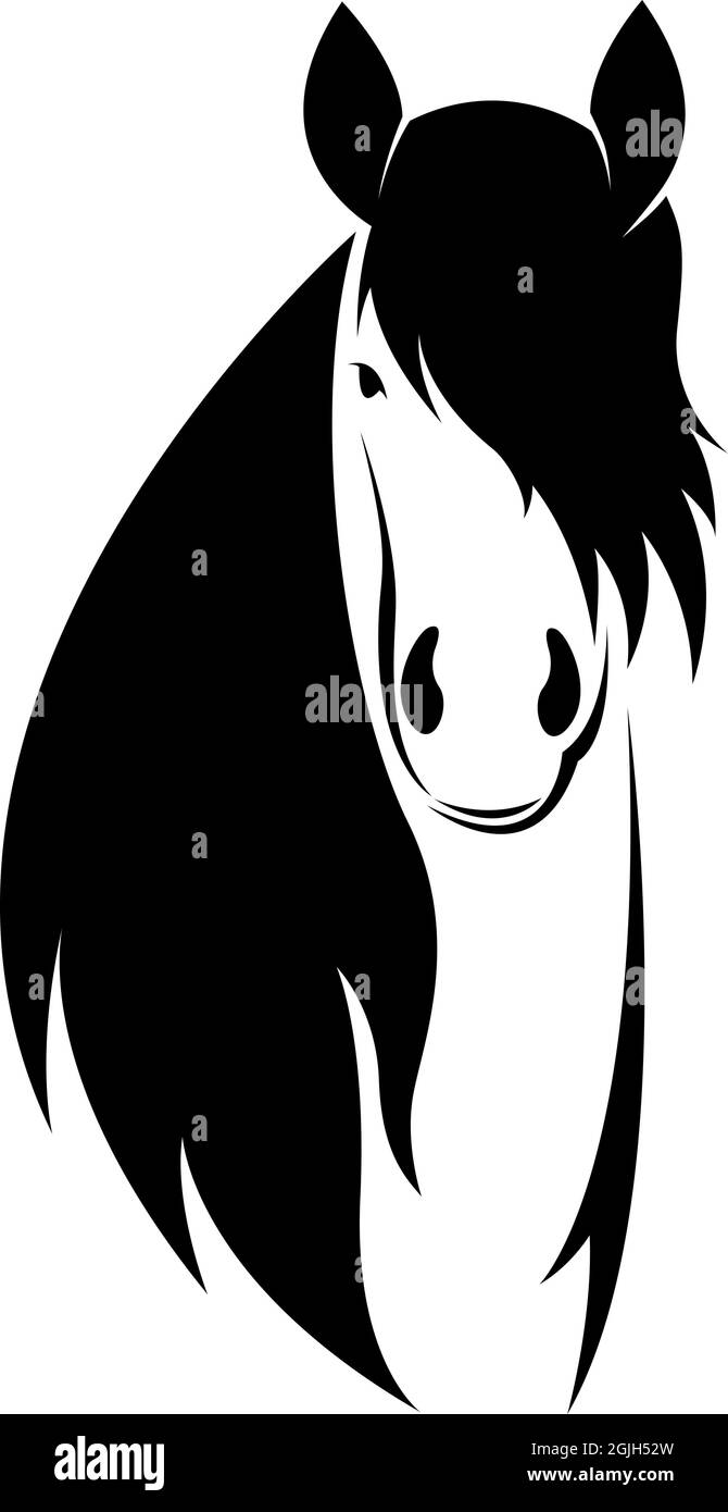 Vector image of a horse on white background. Easy editable layered vector illustration. Wild Animals. Farm Animal. Stock Vector