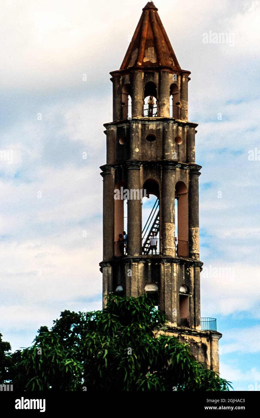Tower Mirador de La Loma del Puerto, Valle de los Ingenios, Trinidad, Cuba Stock Photo